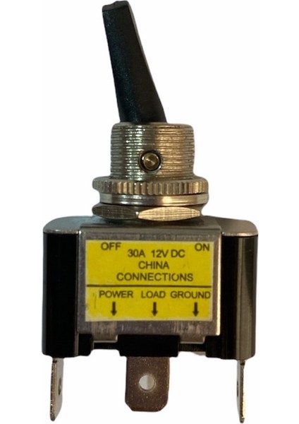 12 Volt Dc 30 Amper Toggle Switch On-Off Işıklı (IC-151B)