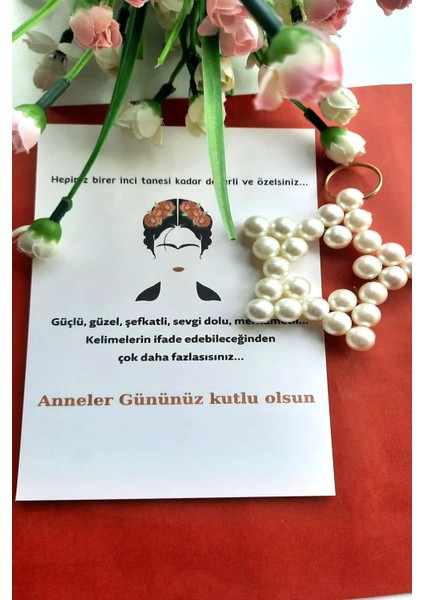 15 Adet Inci Anahtarlık - Melek Kanadı Kuşe Kartlı Anneler Günü Hediyesi - Jelatinli modelleri