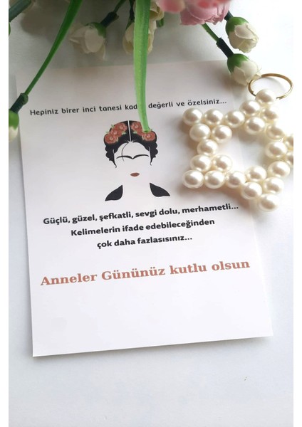 15 Adet Inci Anahtarlık - Melek Kanadı Kuşe Kartlı Anneler Günü Hediyesi - Jelatinli fırsatları
