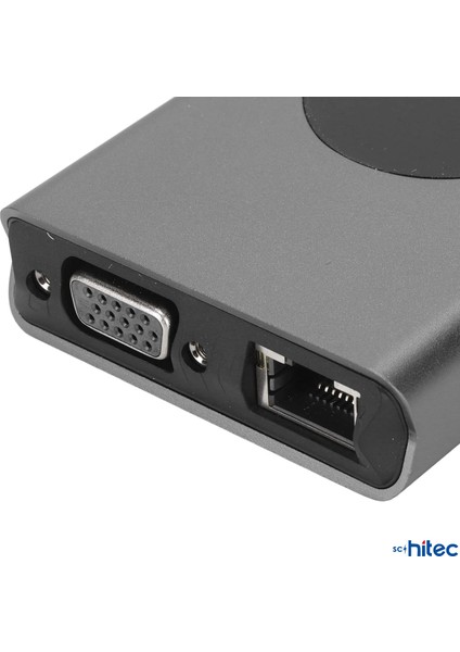15IN1 Hub Kablosuz Şarj/type-C To 4K Hdmı/usba 3.0/tf SD/VGA/3.5MM/AUX/PD/RJ45 Gigabit Ethernet Dönüştürücü Adaptör
