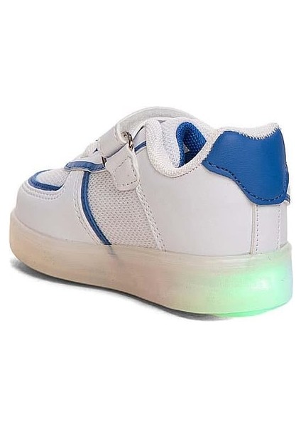 (Conpax) 102-01 Anora Termo Kaymaz Taban Ortapedik Cırtlı Çocuk Spor Ayakkabı Beyaz Mavi fırsatları