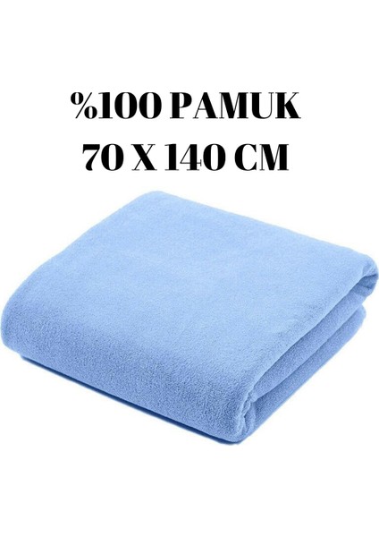 Mavi Renkli Banyo Duş Havlusu %100 Pamuk Vücut Havlusu Pamuklu Büyük Havlu 70X140 cm