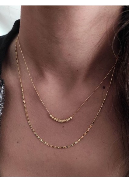 Tükkan Accessories Gold Dorika Ikili Çoklu Kombin KOLYE-KOL158