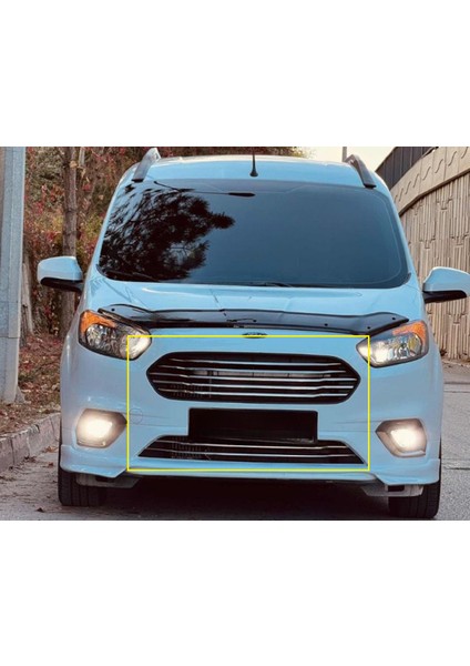 Ford Tourneo Courier Ford Courier Krom Ön Panjur 7 Parça 2018> Paslanmaz Çelik