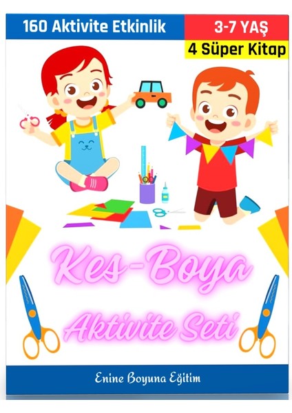 Okul Öncesi Kes Boya Aktivite 4'lü Set