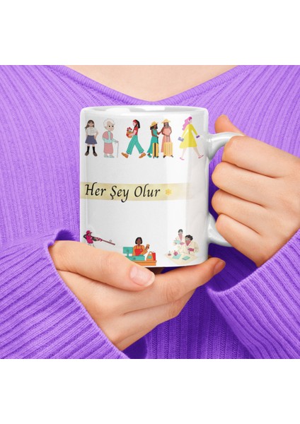 Kadın Isterse Her Şey Olur 8 Mart Kadınlar Günü Baskılı Hediyelik Kupa Bardak fiyatları