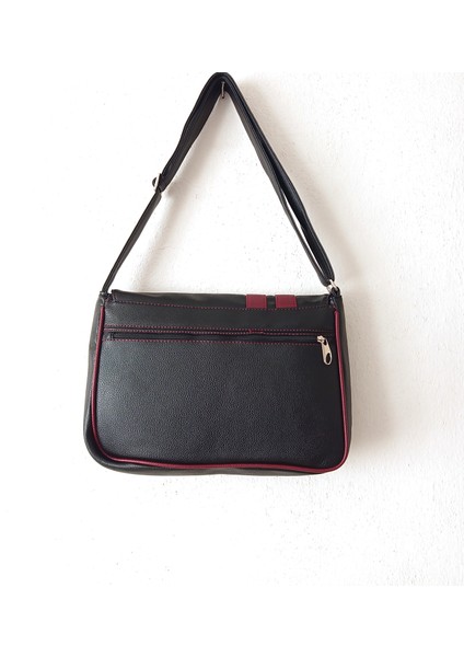 Kaliteli Suni Deri Unisex Askılı Omuz Çantası Evrak Çantası Postacı Çantası 35X25X8 Siyah Bordo modelleri