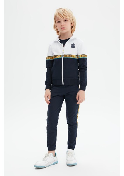 BG Store Erkek Çocuk Beyaz Eşofman Üstü 23Ss0Bk1529