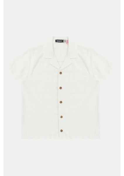 Erkek Çocuk Ekru Gömlek 23SS2NB3614