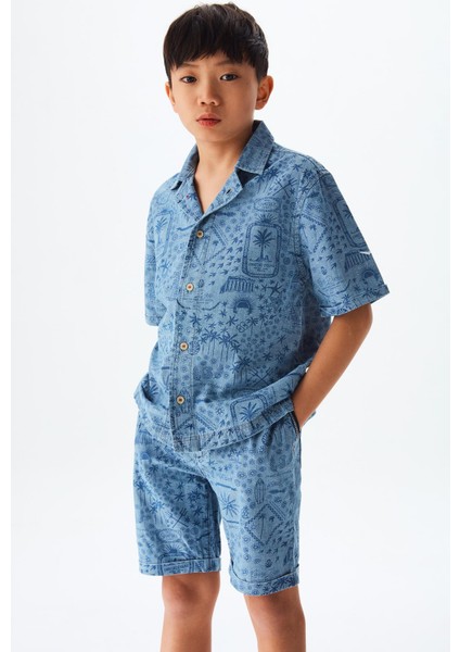 Erkek Çocuk Mavi Gömlek 23SS0SW5603 fiyatları