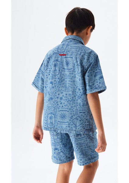 Erkek Çocuk Mavi Gömlek 23SS0SW5603 fırsatları