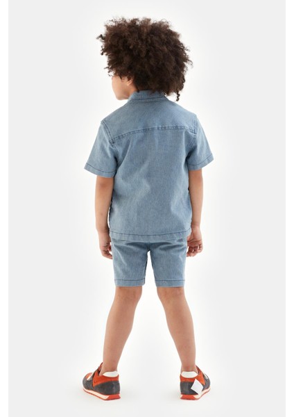 Erkek Çocuk Çizgili Gömlek 23SS0NB3609 fırsatları