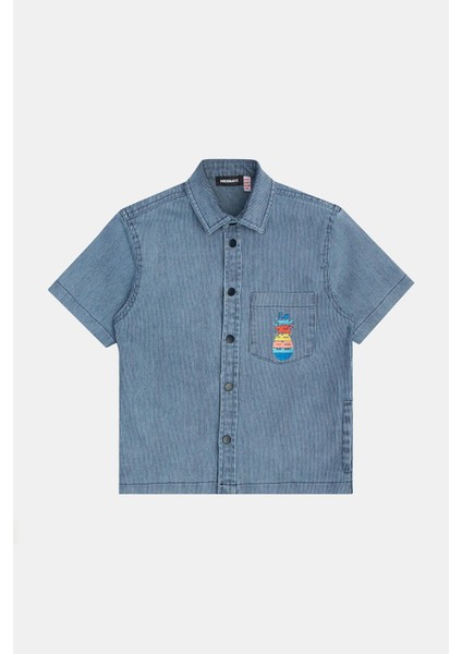 Erkek Çocuk Çizgili Gömlek 23SS0NB3609 indirimleri