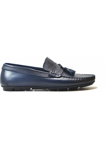 Tp.006 Deri Lacivert Loafer Erkek Ayakkabı