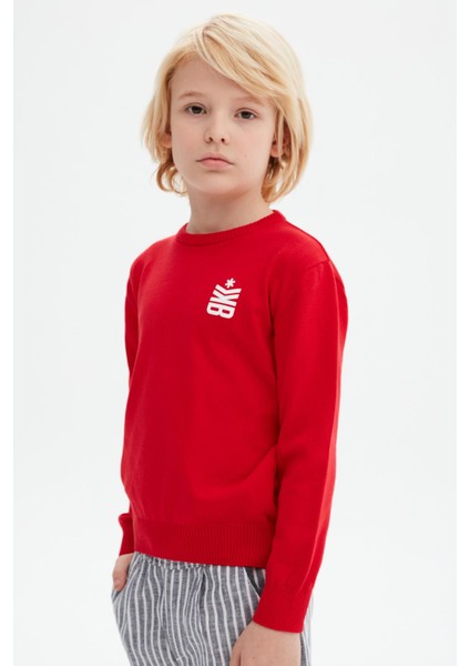 Erkek Çocuk Kırmızı Kazak 23SS0BK1606 fiyatları