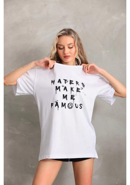 Baskılı Oversize T-Shirt Beyaz indirimleri