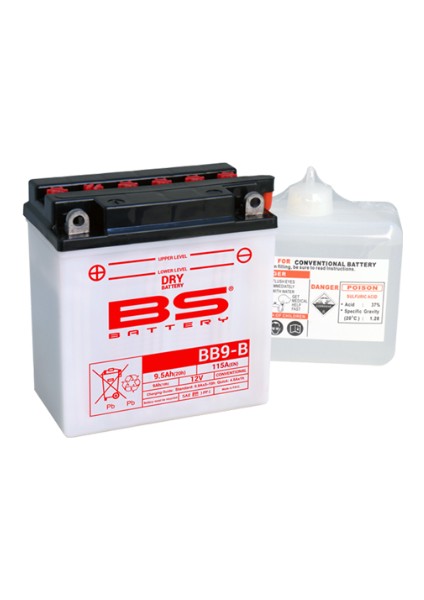 Bs Motosiklet Aküsü Sulu Bb9-B (Dry) 12 Volt 9.5 Amper