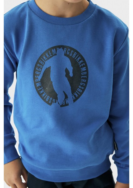 Erkek Çocuk Mavi Sweatshirt 23FW0BK1829 modelleri