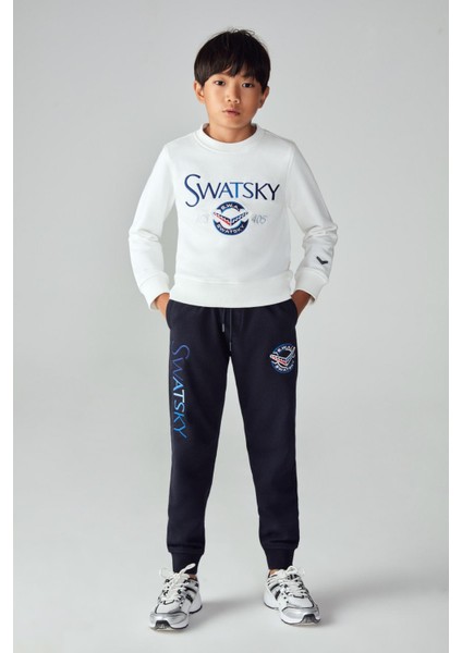 Erkek Çocuk Beyaz Sweatshirt 23PFWSW1560