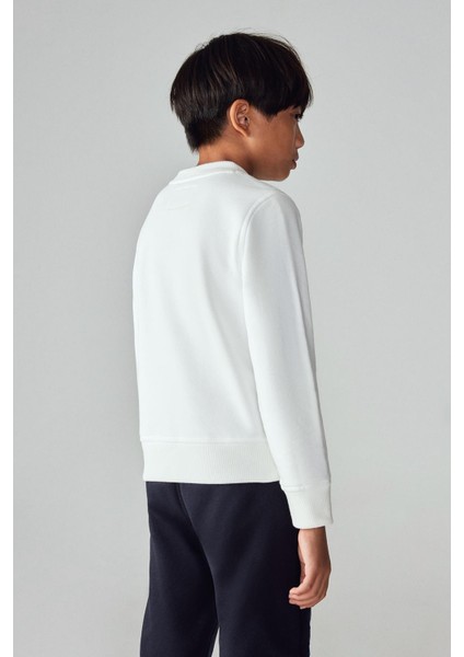 Erkek Çocuk Beyaz Sweatshirt 23PFWSW1560