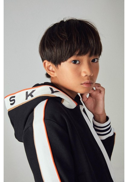 Erkek Çocuk Siyah Sweatshirt 23FW0SW1579 modelleri