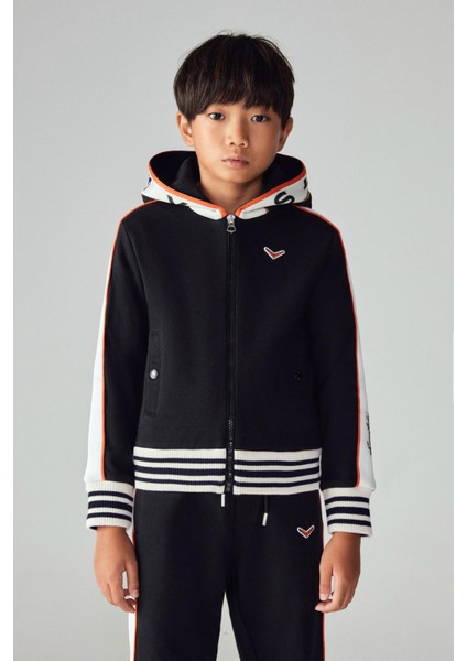 Erkek Çocuk Siyah Sweatshirt 23FW0SW1579