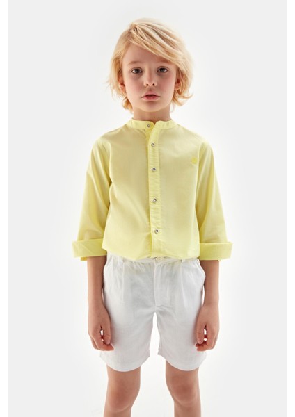 Bg Store Erkek Çocuk Beyaz Şort 23SS1NB3123