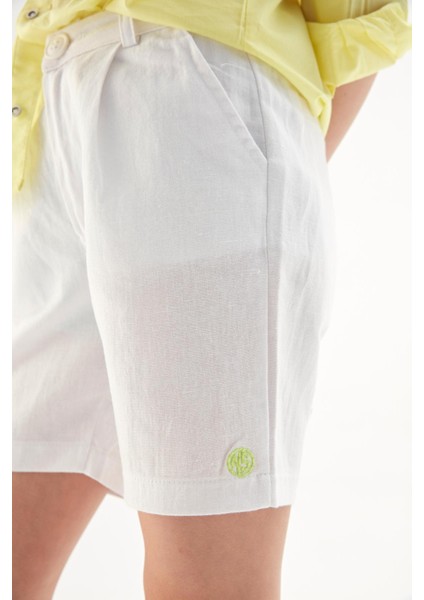 Bg Store Erkek Çocuk Beyaz Şort 23SS1NB3123