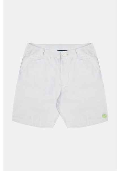 Bg Store Erkek Çocuk Beyaz Şort 23SS1NB3123
