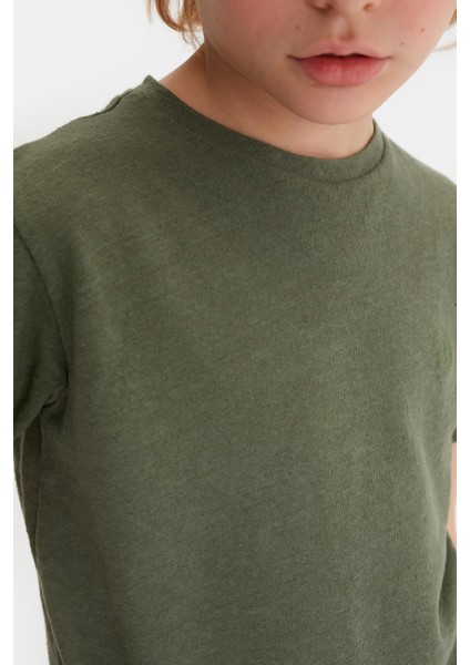 Erkek Çocuk Haki Tshirt 23SS0NB3515 modelleri