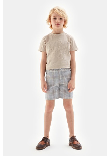 Erkek Çocuk Ekose Şort 23SS0NB3121