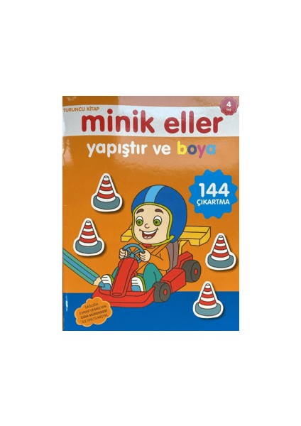 Minik Eller Yapıştır ve Boya - Turuncu Kitap