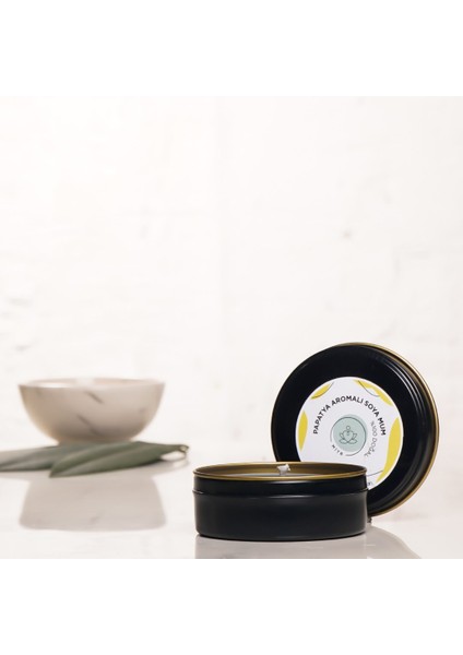 Papatya Aromalı Metal Soya Mum