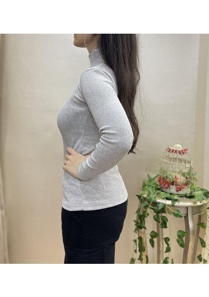 Kadın Peluş Uzun Kollu Yarım Balıkçı Yaka Body Yumoş 1 Adet modelleri