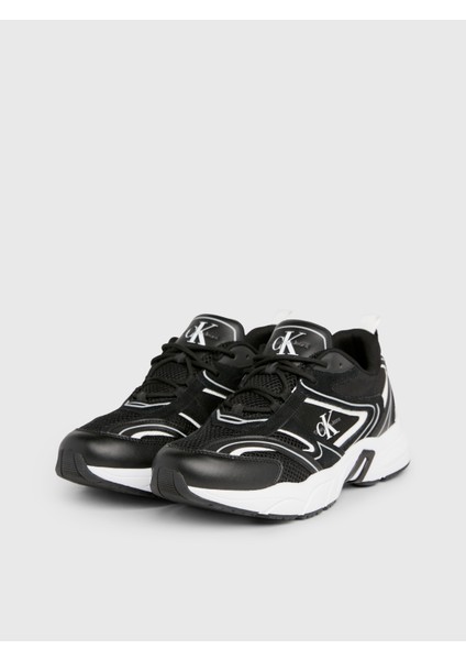Erkek Calvin Klein Marka Logolu Süet Deri Üst Kısımlı Eva Dış Tabanlı Rahat Iç Köpük Tabanlı Siyah Sneaker YM0YM00589-0GM fırsatları