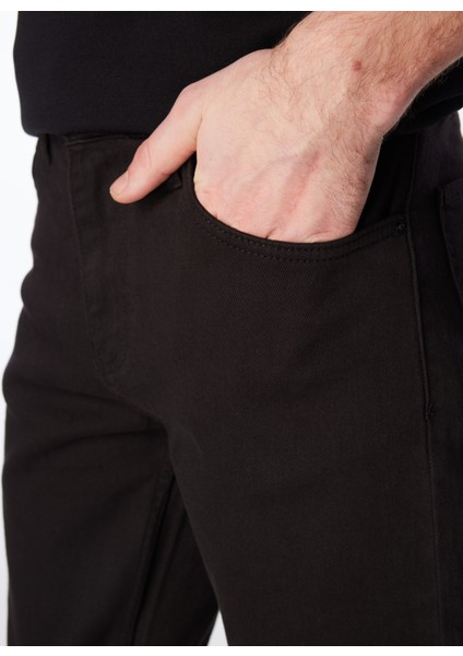 Normal Bel Dar Paça Skinny Fit Siyah Erkek Denim Pantolon F4SM-PNT 101