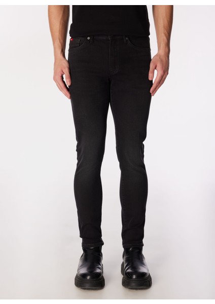 Normal Bel Skinny Fit Erkek Denim Pantolon 242 Lcm 121057 Jeff Alrakıs Dark V modelleri