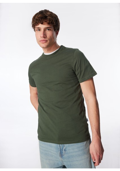 Yuvarlak Yaka Yeşil Erkek T-Shirt 242 Lcm 242019 Baselo Zümrüt Yeşili