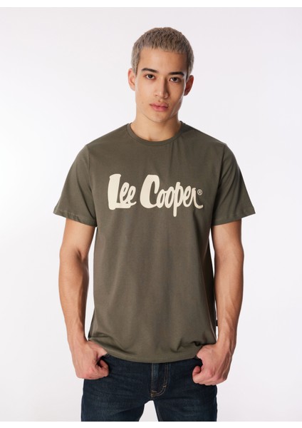Yuvarlak Yaka Haki Erkek T-Shirt 242 Lcm 242017 Londonlogo Haki