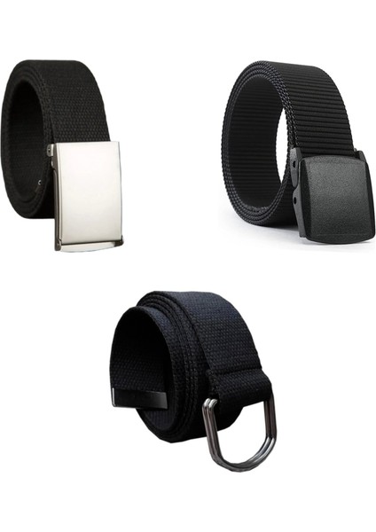 Çantachım Unisex Siyah 3 lü Taktikal Kemer Seti