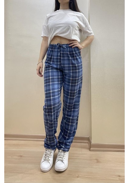 Kadın Lastikli Bel %100 Pamuklu Kurdeleli Desenli Pijama Altı fiyatları