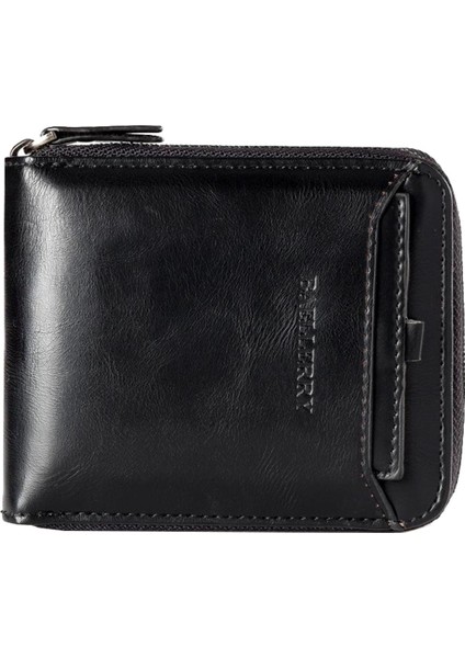 Baellerry Erkek Cüzdan Kartvizitlik Retro Deri(Siyah) (Yurt Dışından)