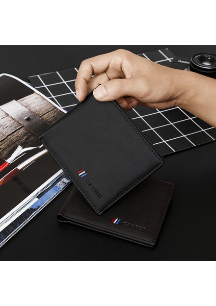 2022 Yeni Cüzdan Erkek Kısa Kore Versiyonu Basit Kişilik Gençlik Cüzdan Ultra Ince Öğrenci Çoklu Kart Cüzdan (Yurt Dışından) indirimleri