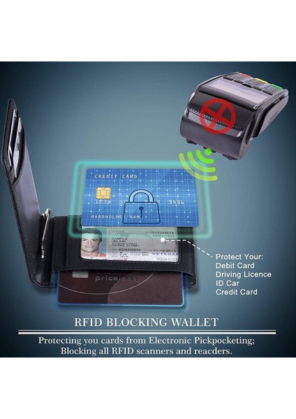 Minimalist Ince Erkek Cüzdanı Para Klipsli Ön Cepli Hakiki Deri Cüzdan (Yurt Dışından) fırsatları