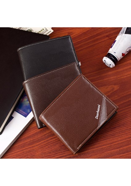 Moda Kişilik Rahat Erkek Kül Suyu Tahıl Kısa Cüzdan Öğrenci Cüzdanı Gevşek Yapraklı Erkek Modaya Uygun Cüzdan (Yurt Dışından) fiyatları