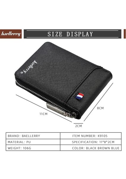 Baellerry Cüzdan Erkekler Için Kart Paketi Yaratıcı Çoklu Kart Pozisyon Organ Kartı Seti Bozuk Para Cüzdanı Çanta K9105 Moda Çanta (Yurt Dışından)