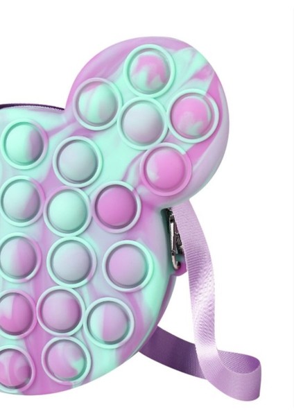 Itme Kabarcık Stres Giderici Çanta Messenger Çanta Omuz Çantası Pop It Fidget Oyuncak (Yurt Dışından)
