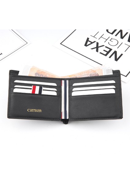 2018 Cüzdan Erkek Kısa Bölüm Yatay Gençlik Cüzdanı Kişilik Yaratıcı Moda Ultra Ince Öğrenci Cüzdanı Erkek Nokta (Yurt Dışından)