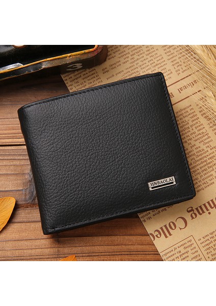 Erkek Cüzdan Enuine Deri Düz Renk 3 Katlanır Çok Fonksiyonlu Yumuşak Cüzdan Rengi (Yurt Dışından) fiyatları