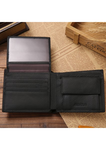 Erkek Cüzdan Enuine Deri Düz Renk 3 Katlanır Çok Fonksiyonlu Yumuşak Cüzdan Rengi (Yurt Dışından) modelleri